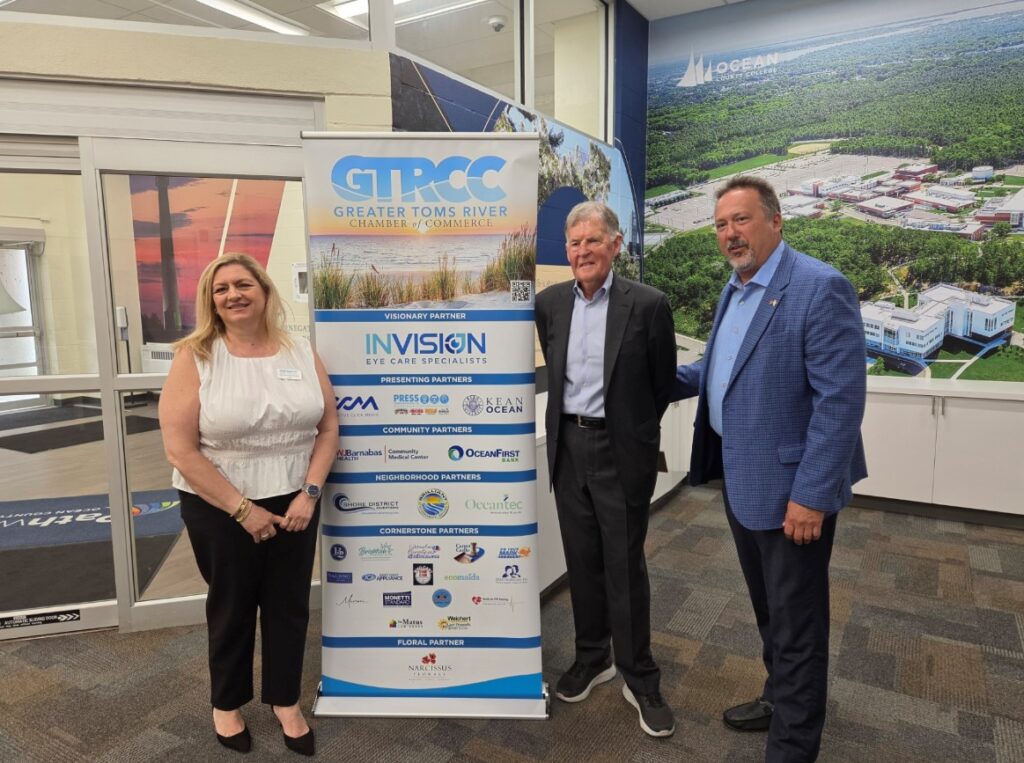 nj chamber of commerce town hall event at Ocean County College in Toms River on July 29, 2026