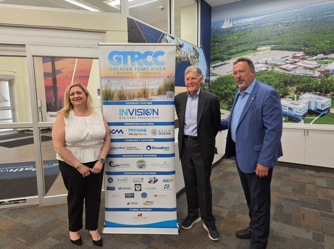 nj chamber of commerce town hall event at Ocean County College in Toms River on July 29, 2026